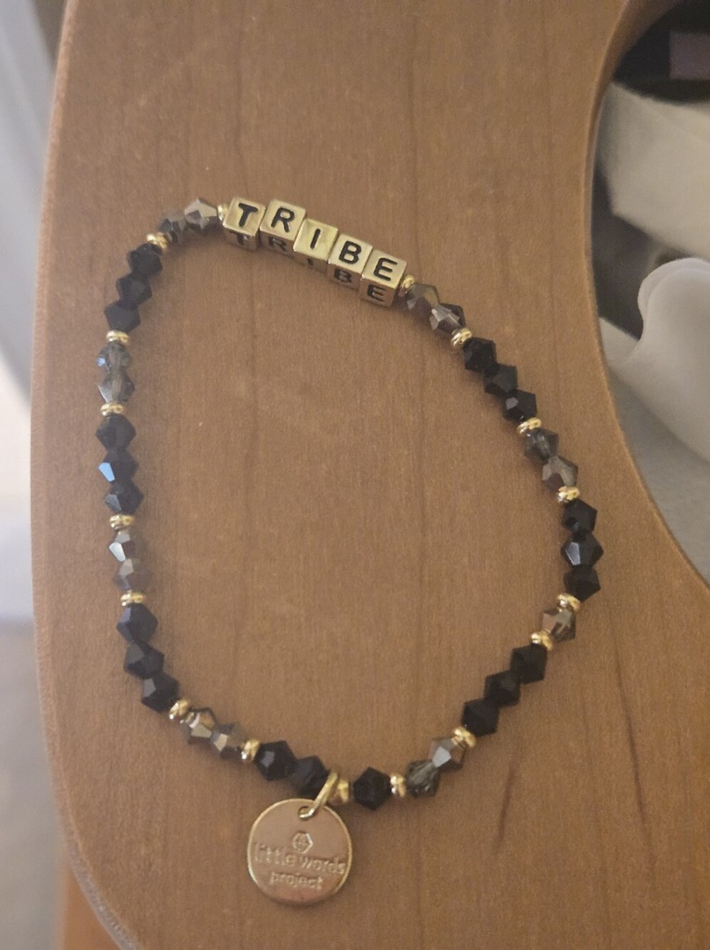 Little Words Project Gold and Black Beaded 'Tribe' Bracelet